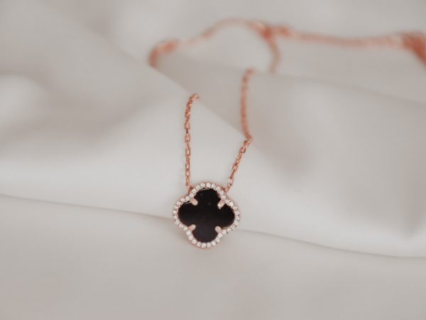 Ogrlica Most Wanted Rose Gold&Black w Stones O104-1